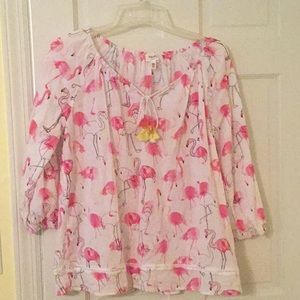 Ladies summer flamingo top